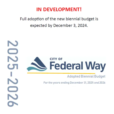 An image of the new 2025-2026 budget with a notice that it is in development.